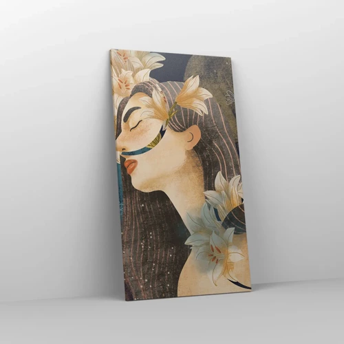 Quadro su tela - Stampe su Tela - La favola della principessa con i gigli - 55x100 cm