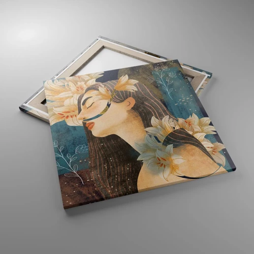 Quadro su tela - Stampe su Tela - La favola della principessa con i gigli - 60x60 cm