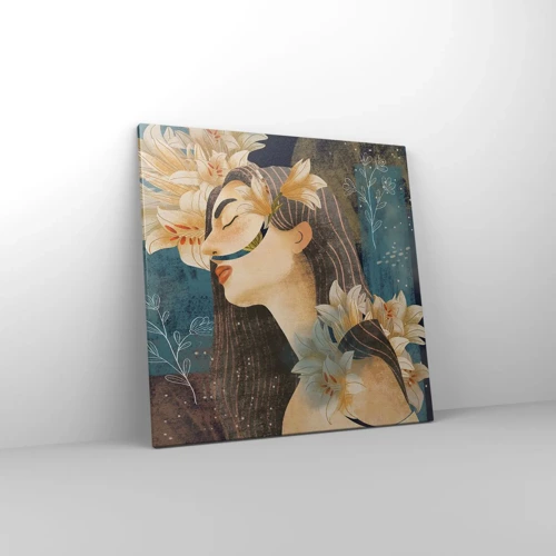 Quadro su tela - Stampe su Tela - La favola della principessa con i gigli - 60x60 cm