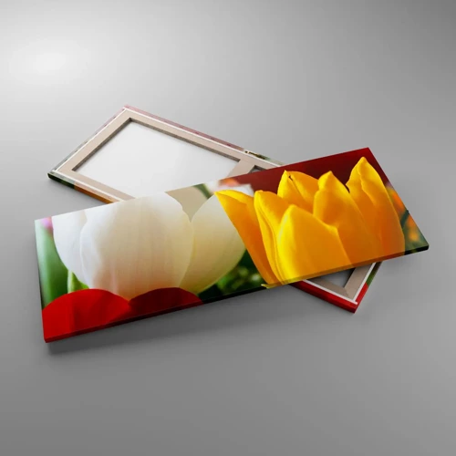 Quadro su tela - Stampe su Tela - La febbre dei tulipani - 100x40 cm