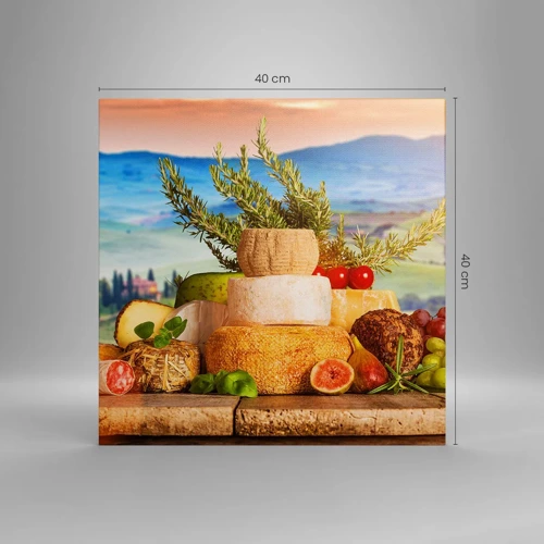 Quadro su tela - Stampe su Tela - La gioia italiana della vita - 40x40 cm