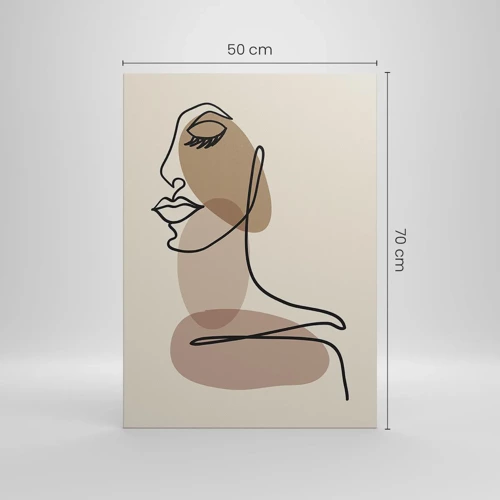 Quadro su tela - Stampe su Tela - La linea sicura della bellezza - 50x70 cm