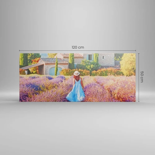 Quadro su tela - Stampe su Tela - La ragazza nella lavanda - 120x50 cm