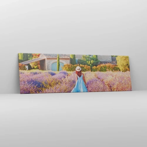 Quadro su tela - Stampe su Tela - La ragazza nella lavanda - 160x50 cm