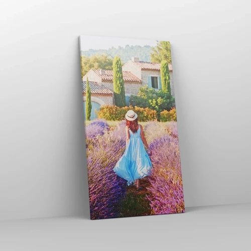 Quadro su tela - Stampe su Tela - La ragazza nella lavanda - 45x80 cm