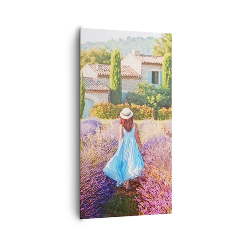 Quadro su tela - Stampe su Tela - La ragazza nella lavanda - 65x120 cm