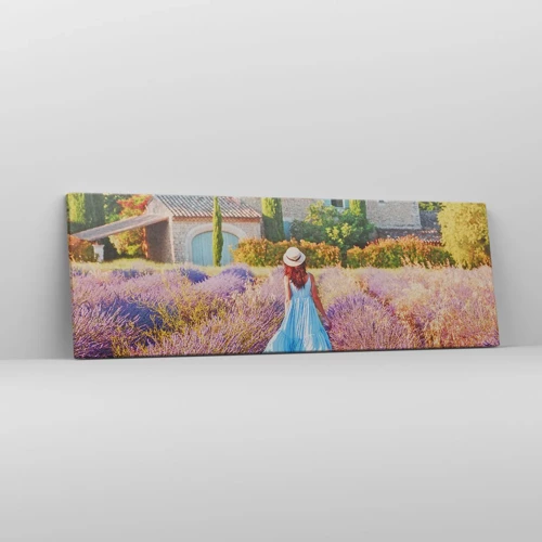 Quadro su tela - Stampe su Tela - La ragazza nella lavanda - 90x30 cm