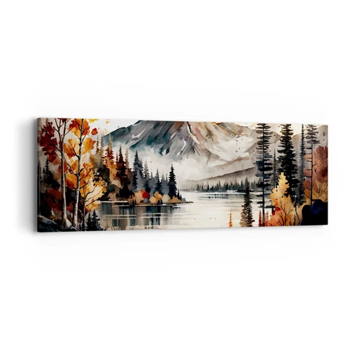 Quadro su tela - Stampe su Tela - L'autunno dorato sui monti - 90x30 cm