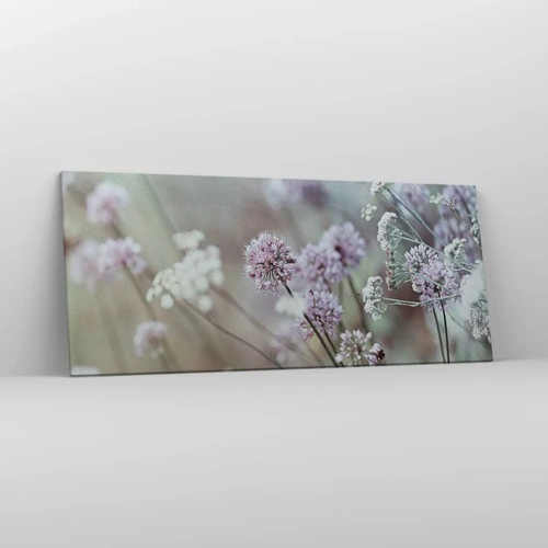 Quadro su tela - Stampe su Tela - Le dolci filigrane delle erbe - 120x50 cm