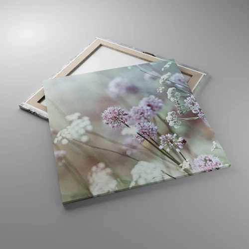 Quadro su tela - Stampe su Tela - Le dolci filigrane delle erbe - 70x70 cm
