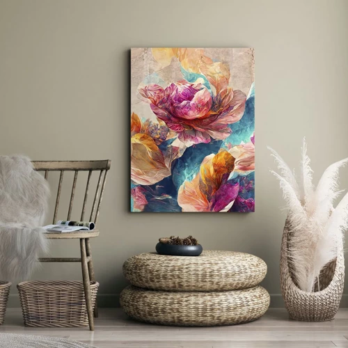 Quadro su tela - Stampe su Tela - Lo splendore colorato del bouquet - 45x80 cm