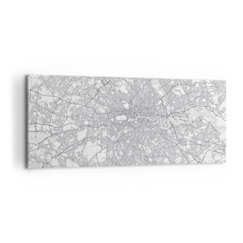 Quadro su tela - Stampe su Tela - Mappa del labirinto di Londra - 100x40 cm