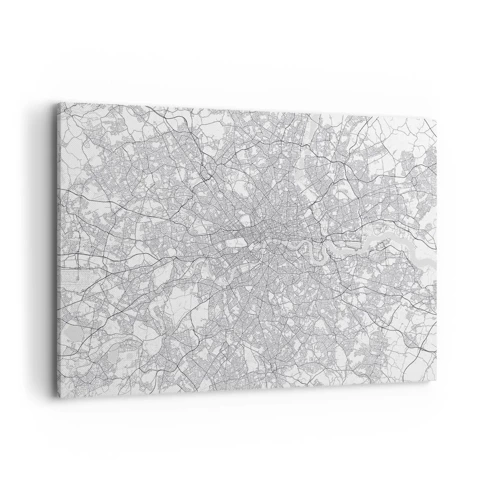 Quadro su tela - Stampe su Tela - Mappa del labirinto di Londra - 120x80 cm