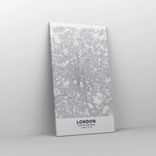 Quadro su tela - Stampe su Tela - Mappa del labirinto di Londra - 45x80 cm