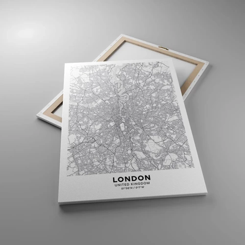 Quadro su tela - Stampe su Tela - Mappa del labirinto di Londra - 70x100 cm
