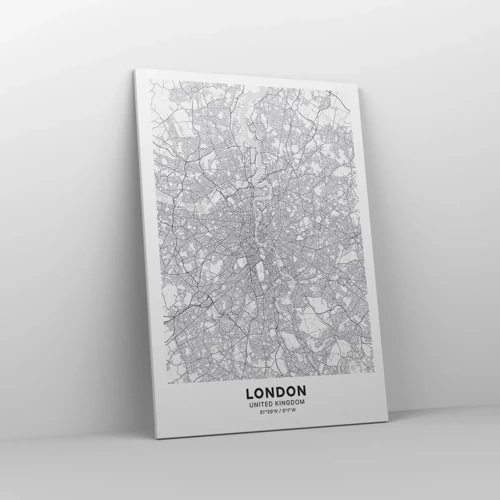 Quadro su tela - Stampe su Tela - Mappa del labirinto di Londra - 70x100 cm