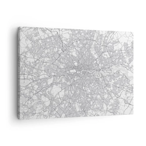 Quadro su tela - Stampe su Tela - Mappa del labirinto di Londra - 70x50 cm