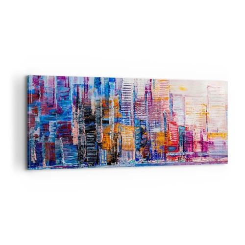 Quadro su tela - Stampe su Tela - Metropoli gioiosa - 100x40 cm