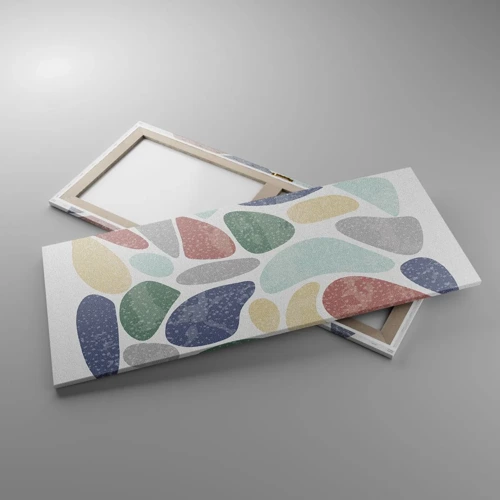 Quadro su tela - Stampe su Tela - Mosaico di colori incipriati - 120x50 cm