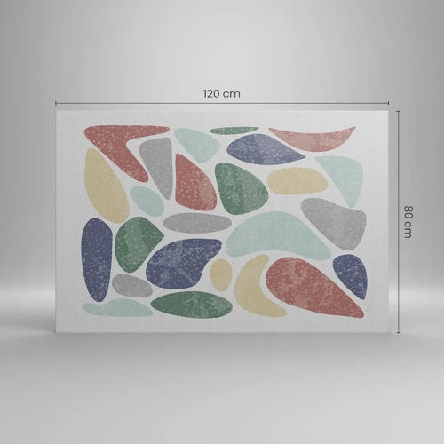 Quadro su tela - Stampe su Tela - Mosaico di colori incipriati - 120x80 cm