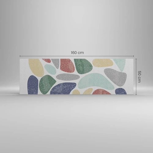 Quadro su tela - Stampe su Tela - Mosaico di colori incipriati - 160x50 cm