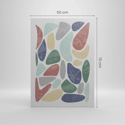 Quadro su tela - Stampe su Tela - Mosaico di colori incipriati - 50x70 cm