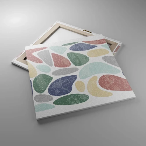Quadro su tela - Stampe su Tela - Mosaico di colori incipriati - 60x60 cm