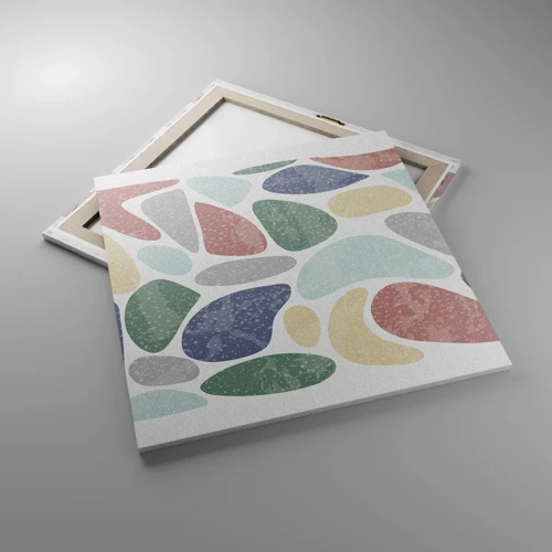 Quadro su tela - Stampe su Tela - Mosaico di colori incipriati - 70x70 cm