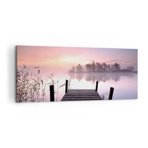 Quadro su tela - Stampe su Tela - Nebbia color lilla - 100x40 cm