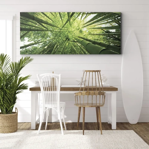 Quadro su tela - Stampe su Tela - Nella foresta di bambù - 120x50 cm