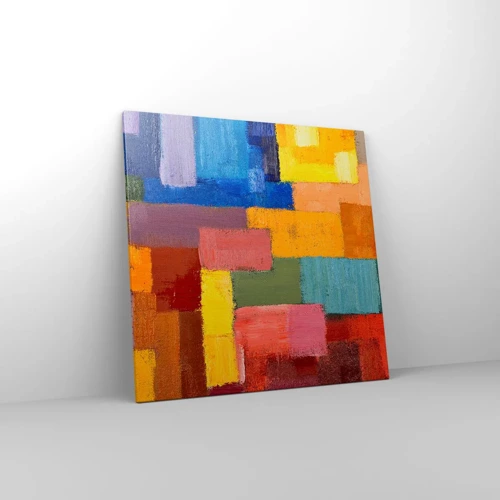 Quadro su tela - Stampe su Tela - Ognuno diverso, tutti colorati - 70x70 cm