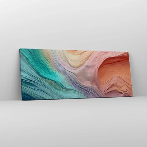 Quadro su tela - Stampe su Tela - Onda arcobaleno - 100x40 cm