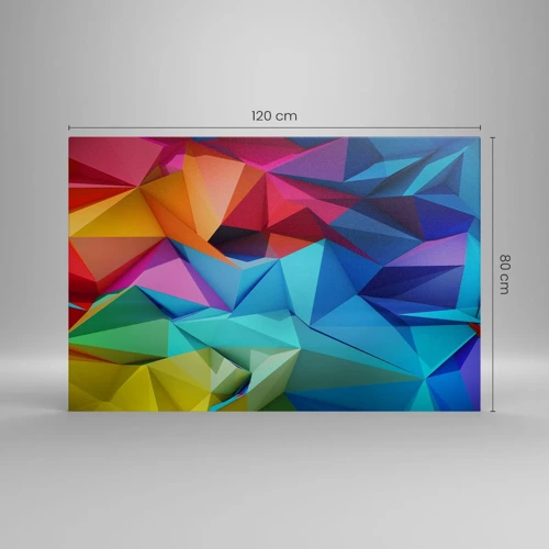 Quadro su tela - Stampe su Tela - Origami arcobaleno - 120x80 cm