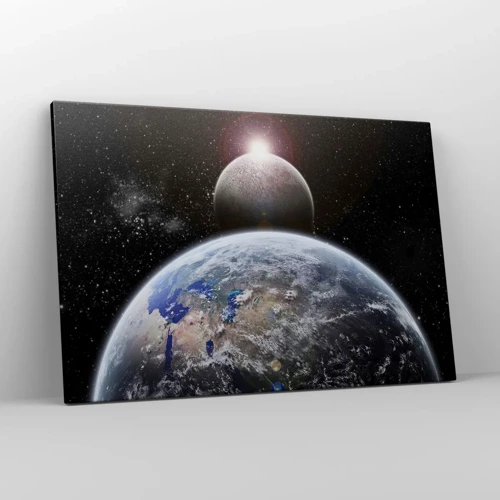 Quadro su tela - Stampe su Tela - Paesaggio cosmico: sorgere del sole - 120x80 cm