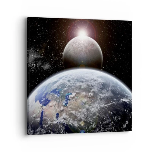 Quadro su tela - Stampe su Tela - Paesaggio cosmico: sorgere del sole - 40x40 cm