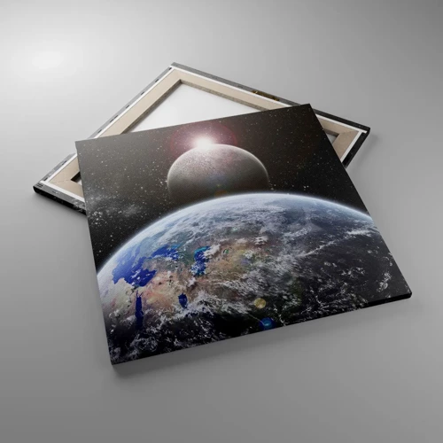 Quadro su tela - Stampe su Tela - Paesaggio cosmico: sorgere del sole - 60x60 cm
