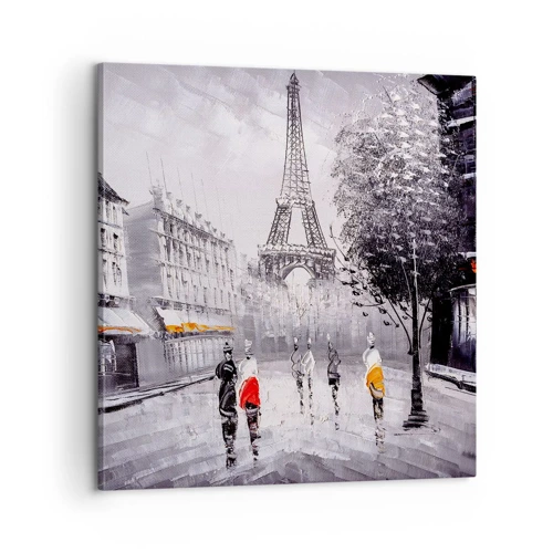 Quadro su tela - Stampe su Tela - Passeggiata a Parigi - 60x60 cm