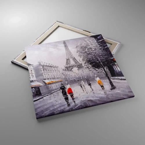 Quadro su tela - Stampe su Tela - Passeggiata a Parigi - 70x70 cm