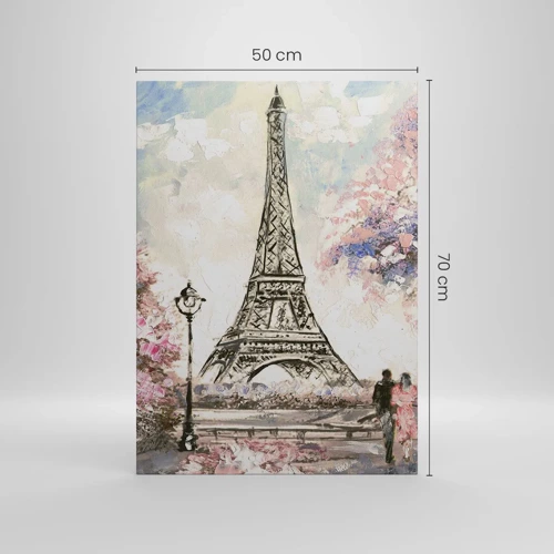 Quadro su tela - Stampe su Tela - Passeggiata a Parigi in aprile - 50x70 cm