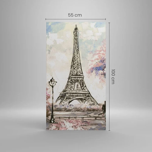 Quadro su tela - Stampe su Tela - Passeggiata a Parigi in aprile - 55x100 cm