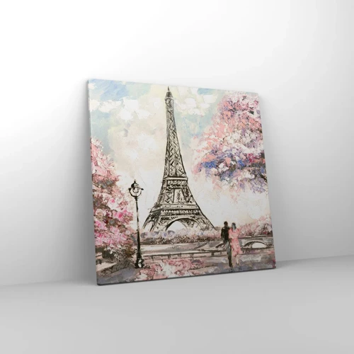 Quadro su tela - Stampe su Tela - Passeggiata a Parigi in aprile - 60x60 cm