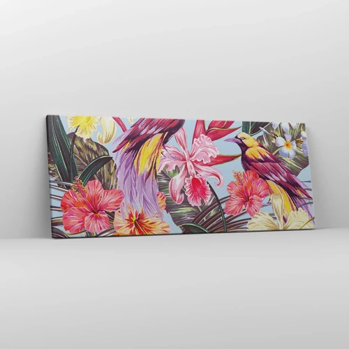 Quadro su tela - Stampe su Tela - Petali e piume - 100x40 cm