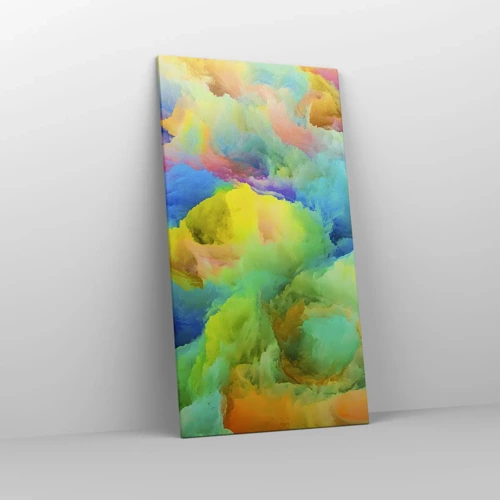 Quadro su tela - Stampe su Tela - Piumino arcobaleno - 65x120 cm