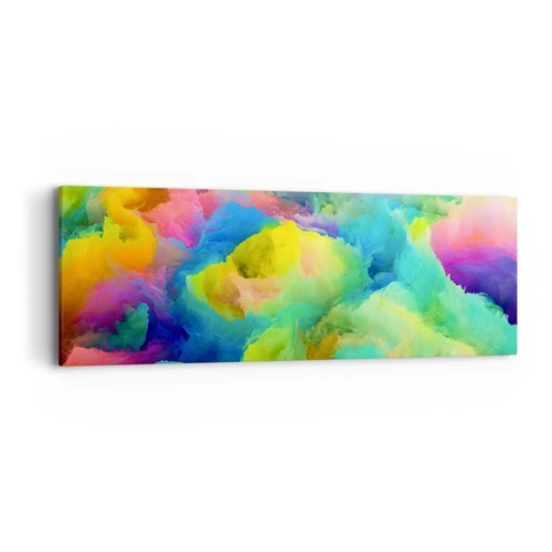 Quadro su tela - Stampe su Tela - Piumino arcobaleno - 90x30 cm