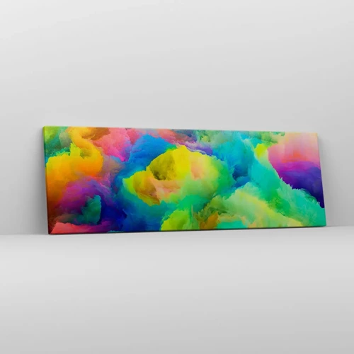 Quadro su tela - Stampe su Tela - Piumino arcobaleno - 90x30 cm