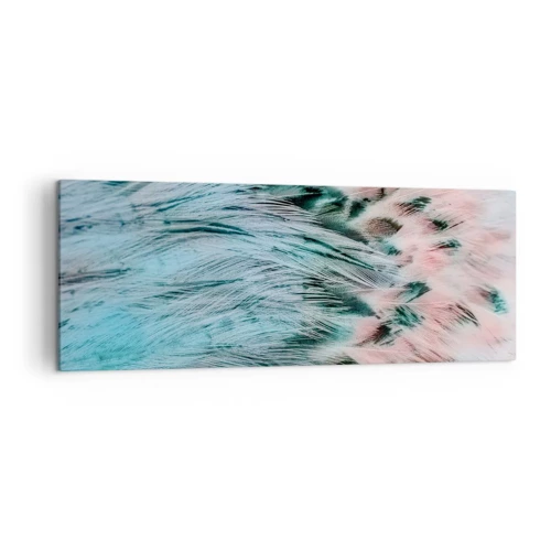Quadro su tela - Stampe su Tela - Piumino rosa zaffiro - 140x50 cm