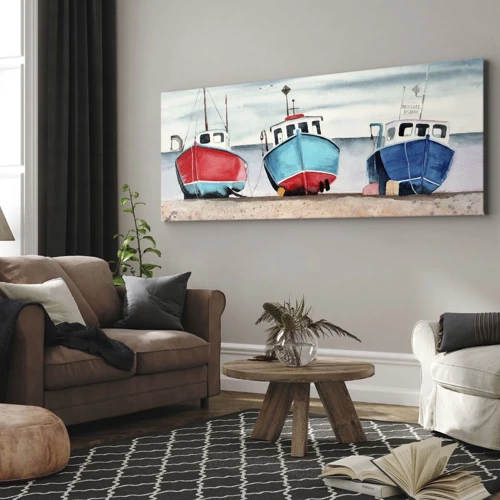 Quadro su tela - Stampe su Tela - Pronte alla pesca - 100x40 cm