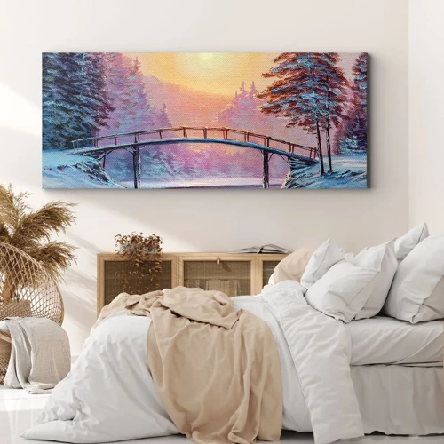 Quadro su tela - Stampe su Tela - Quattro stagioni: inverno - 100x40 cm