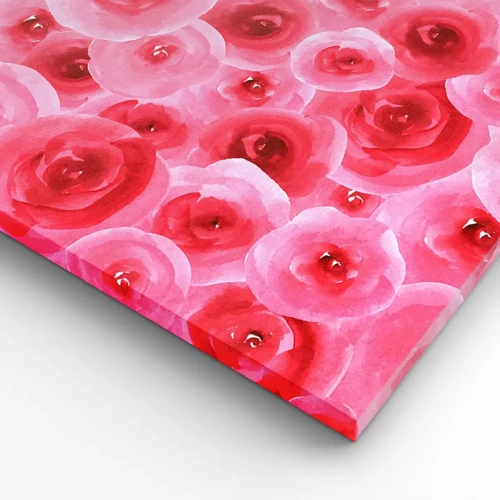 Quadro su tela - Stampe su Tela - Rose in alto e in basso - 120x50 cm