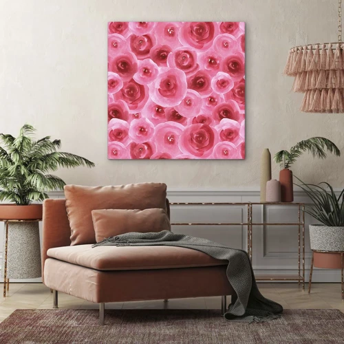 Quadro su tela - Stampe su Tela - Rose in alto e in basso - 60x60 cm